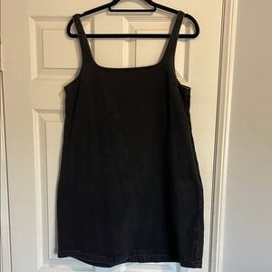 Black Denim Sleeveless Dress